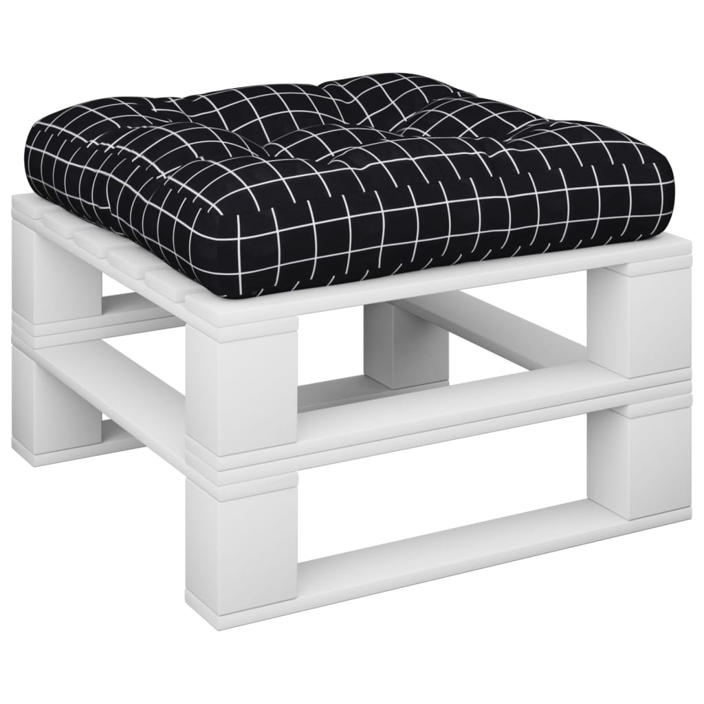 Vidaxl Palettenkissen Diamantmuster 60x60x12 cm Stoff schwarz