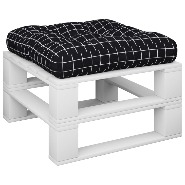 Vidaxl Palettenkissen Diamantmuster 60x60x12 cm Stoff schwarz