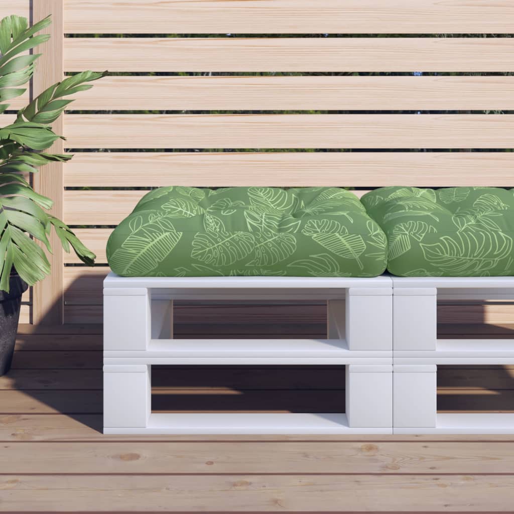 VIDAXL -Palettenkissenblattmuster 60x60x12 cm Stoff