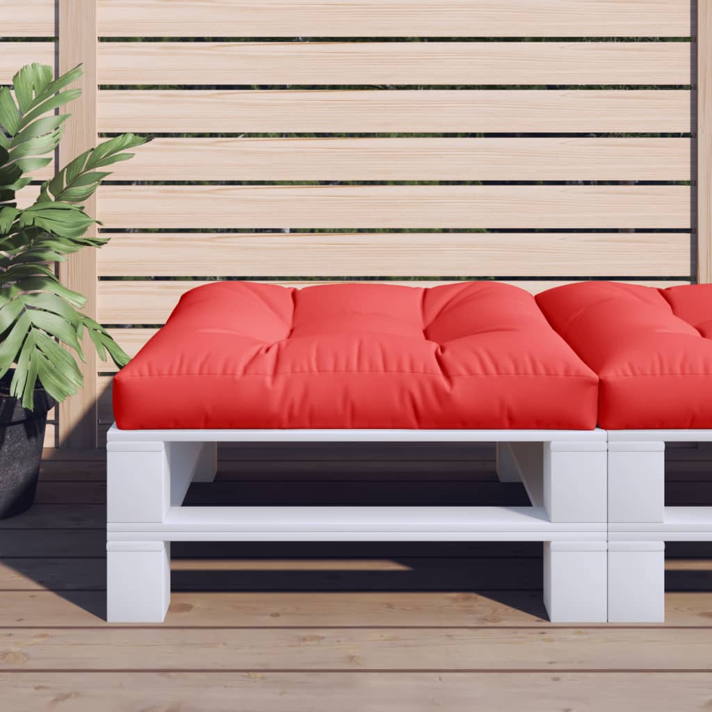VIDAXL -Palettenkissen 70x70x12 cm Stoff rot