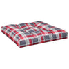 Vidaxl Palettenkissen 70x70x12 cm Fabric Diamond Muster rot