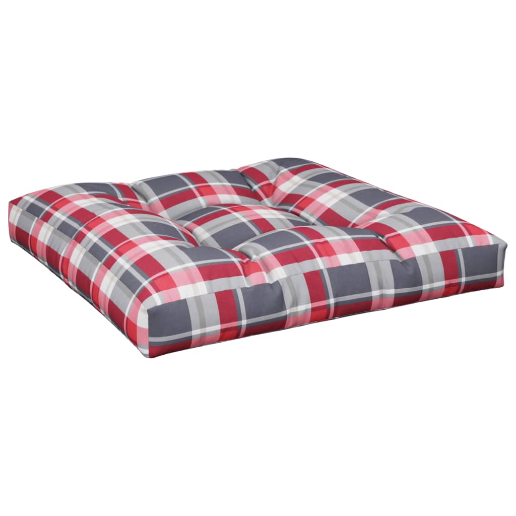 Vidaxl Palettenkissen 70x70x12 cm Fabric Diamond Muster rot