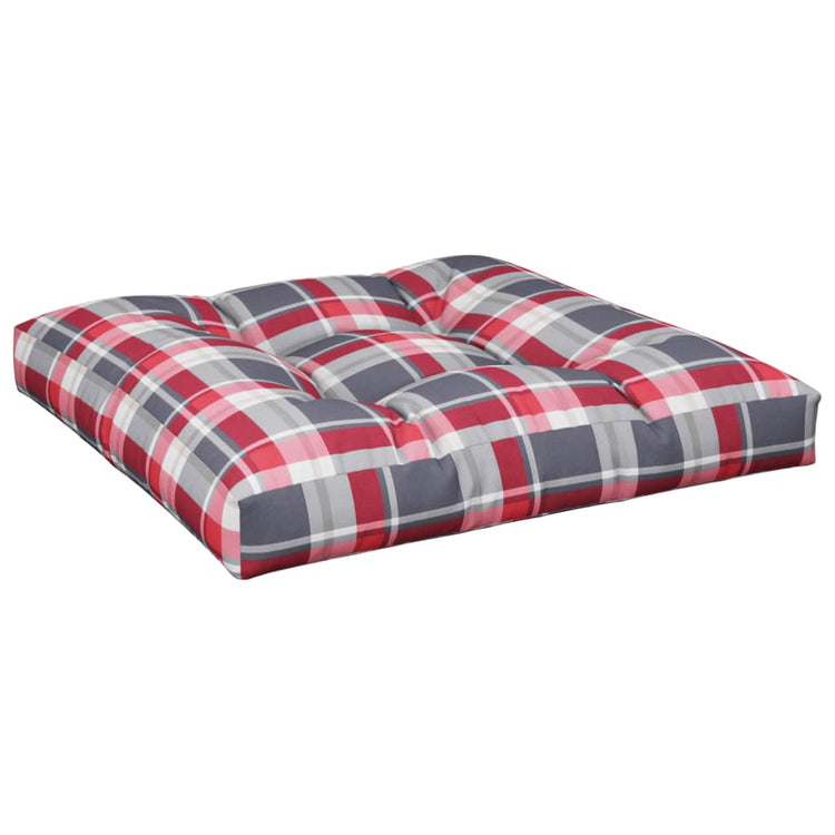 Vidaxl Palettenkissen 70x70x12 cm Fabric Diamond Muster rot