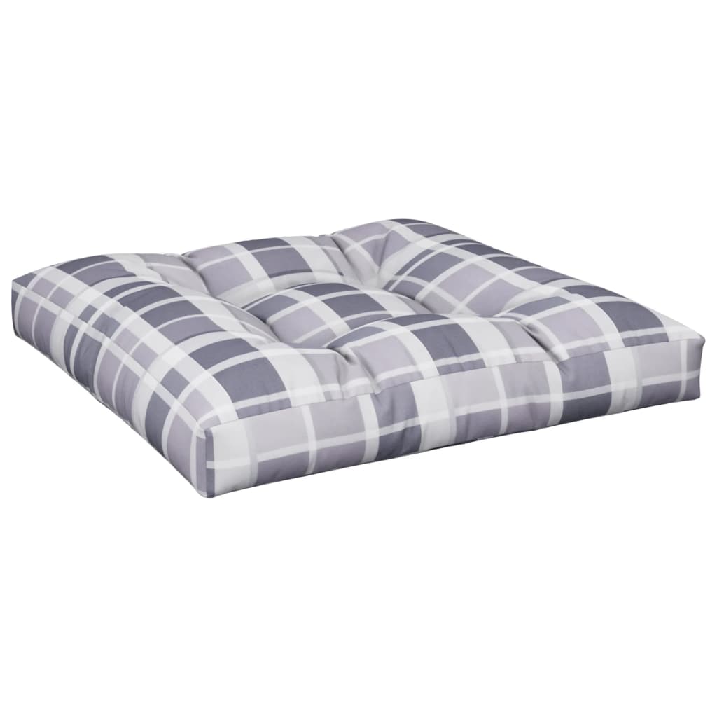 Vidaxl Palettenkissen 70x70x12 cm Fabric Diamond Muster grau