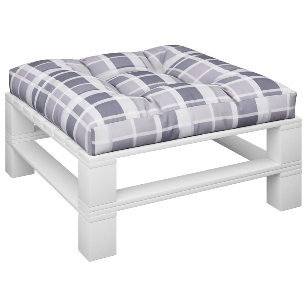 Vidaxl Palettenkissen 70x70x12 cm Fabric Diamond Muster grau