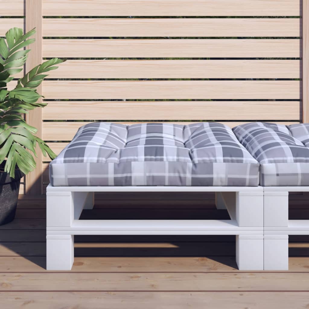 Vidaxl Palettenkissen 70x70x12 cm Fabric Diamond Muster grau