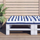 Vidaxl Palettenkissen gestreift 70x70x12 cm Stoff blau und weiß