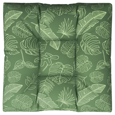 VidaXL Palettenkissen Blattmuster 70x70x12 cm Stoff
