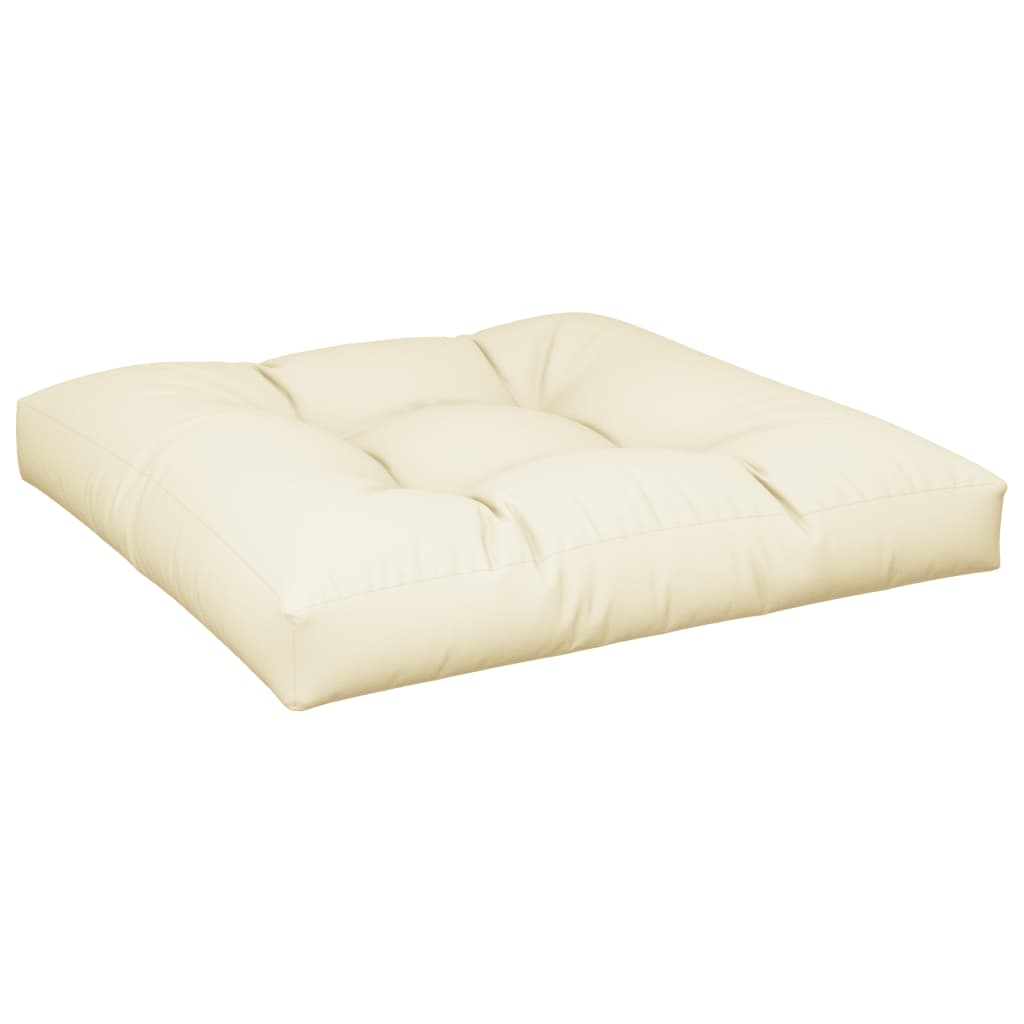 VidaXL Palettenkissen 80x80x12 cm Stoff cremefarben