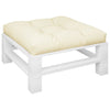 VidaXL Palettenkissen 80x80x12 cm Stoff cremefarben