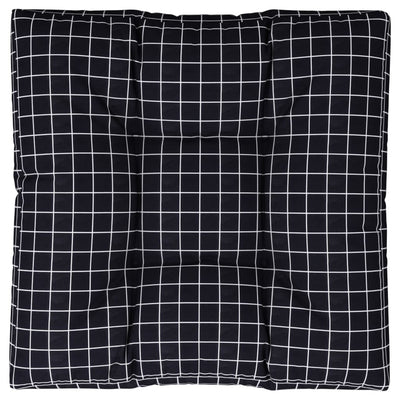 VidaXL Palettenkissen Rautenmuster 80x80x12 cm Stoff schwarz