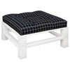 VidaXL Palettenkissen Rautenmuster 80x80x12 cm Stoff schwarz