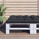 VidaXL Palettenkissen Rautenmuster 80x80x12 cm Stoff schwarz