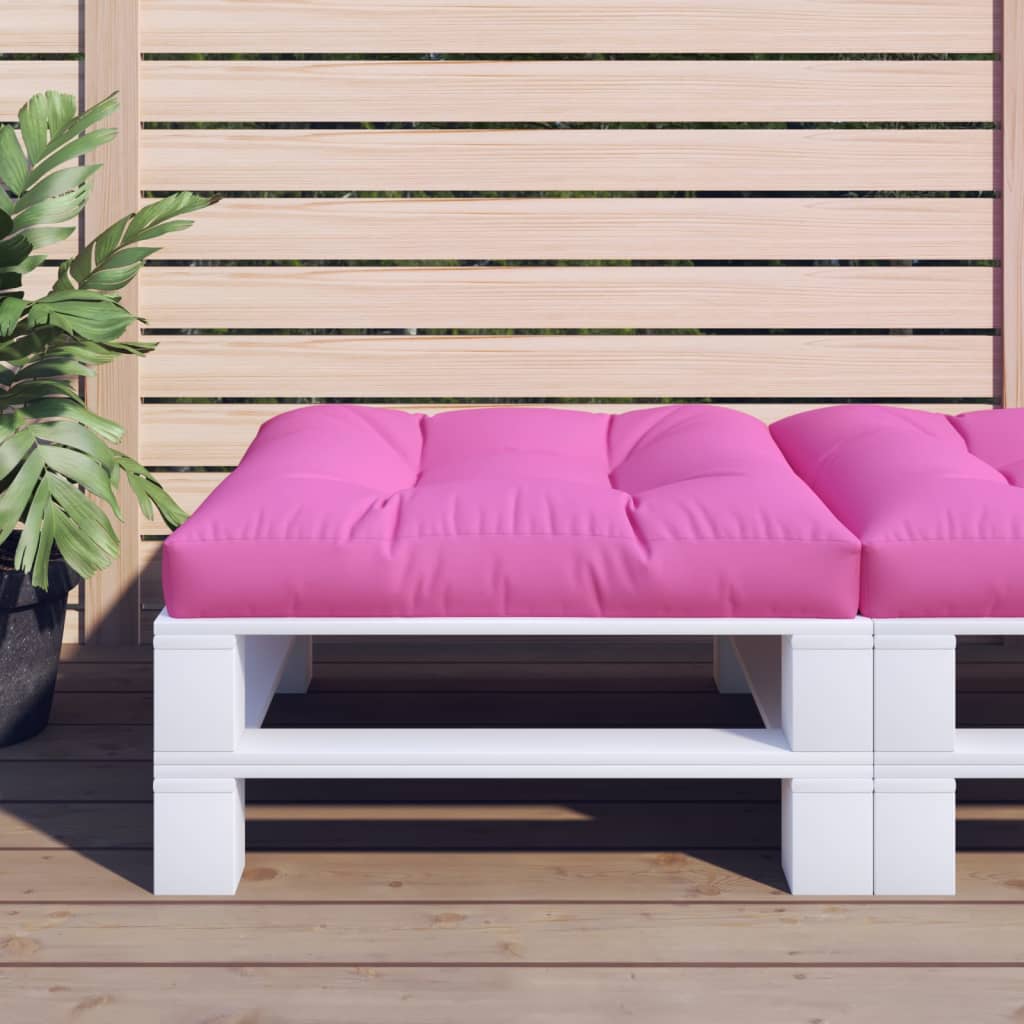 Vidaxl Palettenkissen 80x80x12 cm Stoff rosa