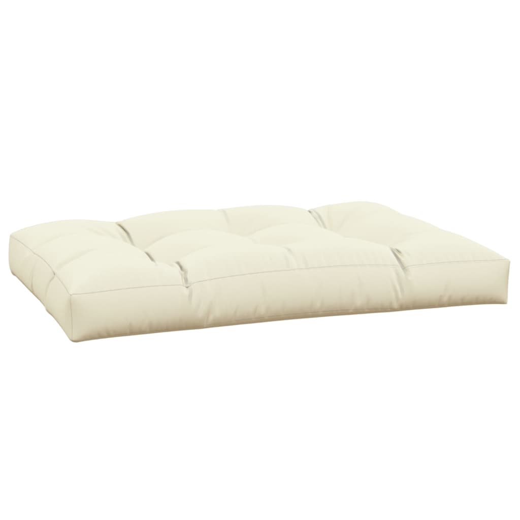 VidaXL Palettenkissen 120x80x12 cm Stoff cremefarben