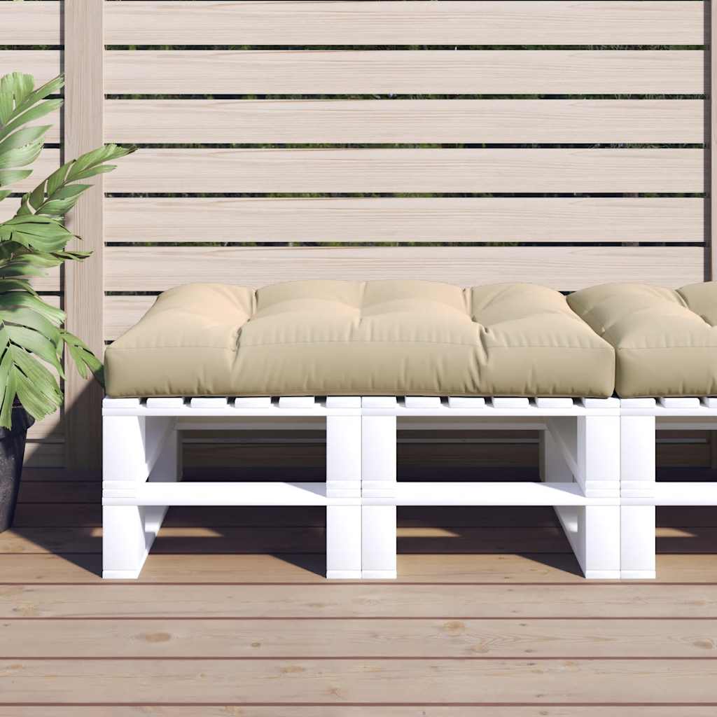 VidaXL Palettenkissen 120x80x12 cm Stoff beige