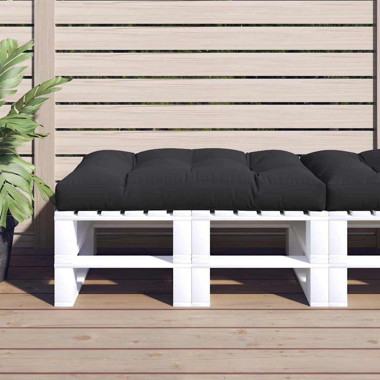 VidaXL Palettenkissen 120x80x12 cm Stoff schwarz