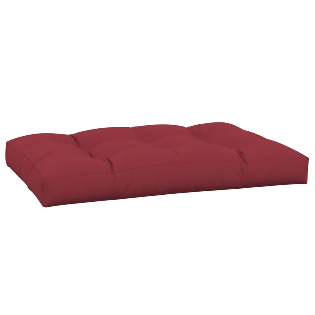 VidaXL Palettenkissen 120 x 80 x 12 cm Stoff weinrot