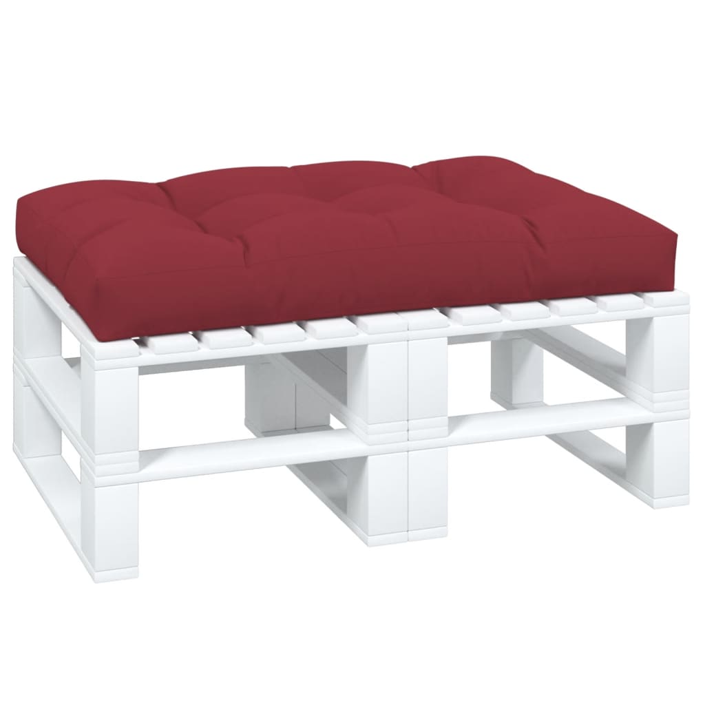 VidaXL Palettenkissen 120 x 80 x 12 cm Stoff weinrot