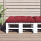 VidaXL Palettenkissen 120 x 80 x 12 cm Stoff weinrot
