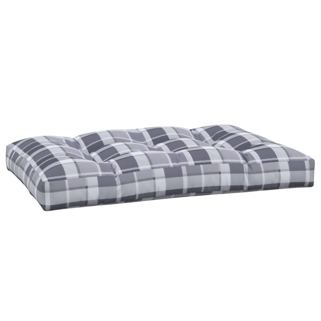 VidaXL Palettenkissen 120x80x12 cm Stoff Rautenmuster grau