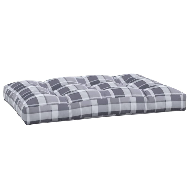 VidaXL Palettenkissen 120x80x12 cm Stoff Rautenmuster grau