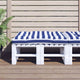 VIDAXL -Palettenkissen gestreift 120 x 80 x 12 cm Stoff blau und weiß