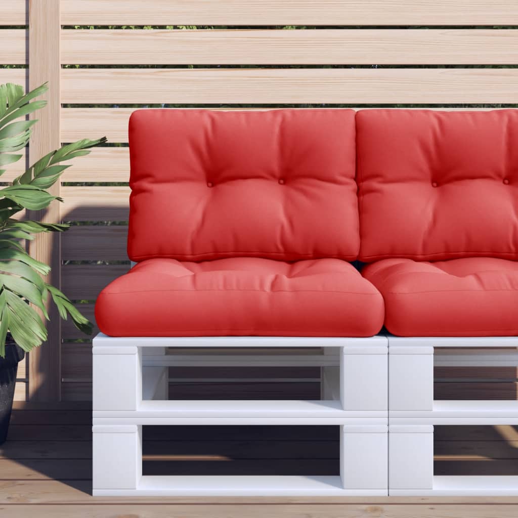 VIDAXL -Palettenkissen 50x40x12 cm Stoff rot