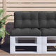 Vidaxl Palettenkissen 50x40x12 cm Stoff schwarz
