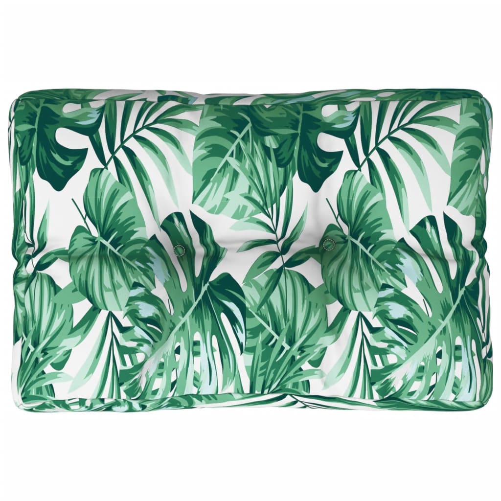 VIDAXL -Palettenkissenblattmuster 50x40x12 cm Stoff