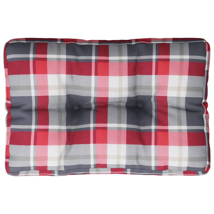 Vidaxl Palettenkissen 50x40x12 cm Fabric Diamond Muster rot