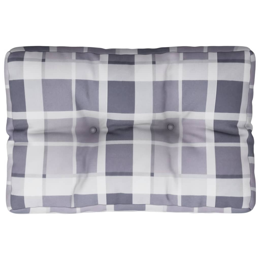 Vidaxl Palettenkissen 50x40x12 cm Fabric Diamond Muster grau