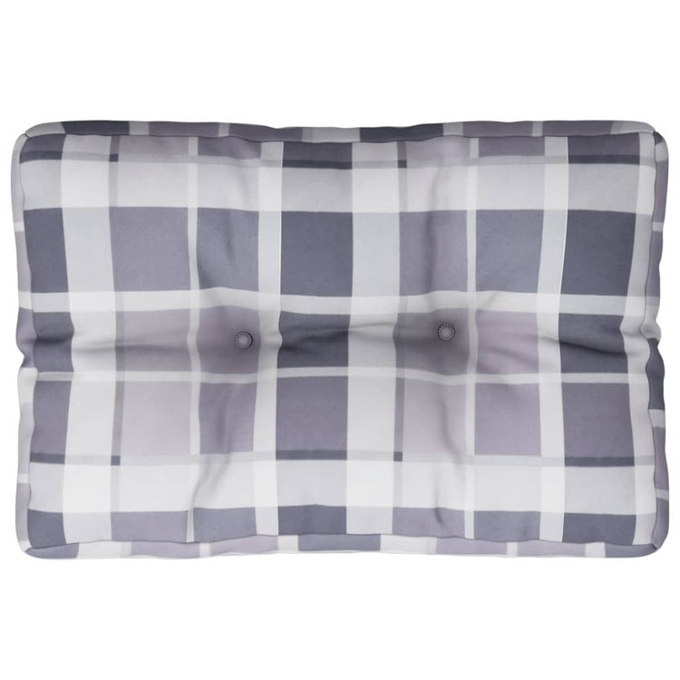 Vidaxl Palettenkissen 50x40x12 cm Fabric Diamond Muster grau