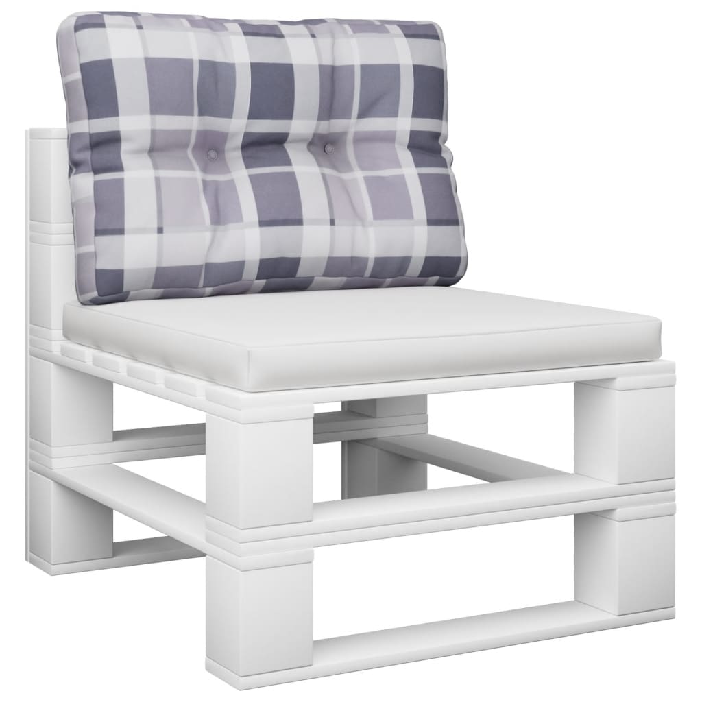Vidaxl Palettenkissen 50x40x12 cm Fabric Diamond Muster grau