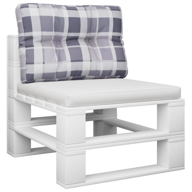 Vidaxl Palettenkissen 50x40x12 cm Fabric Diamond Muster grau