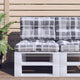 Vidaxl Palettenkissen 50x40x12 cm Fabric Diamond Muster grau