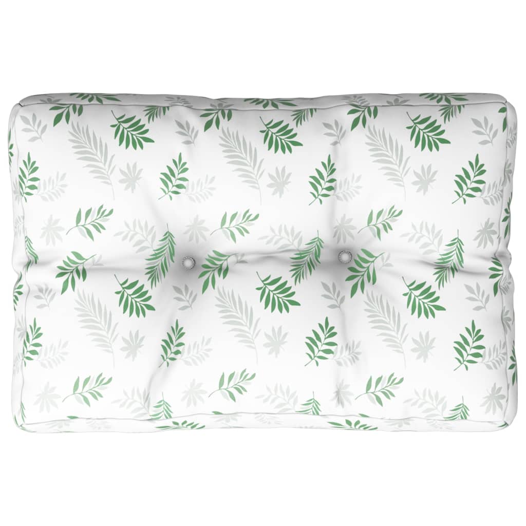 VidaXL Palettenkissen Blattmuster 50x40x12 cm Stoff