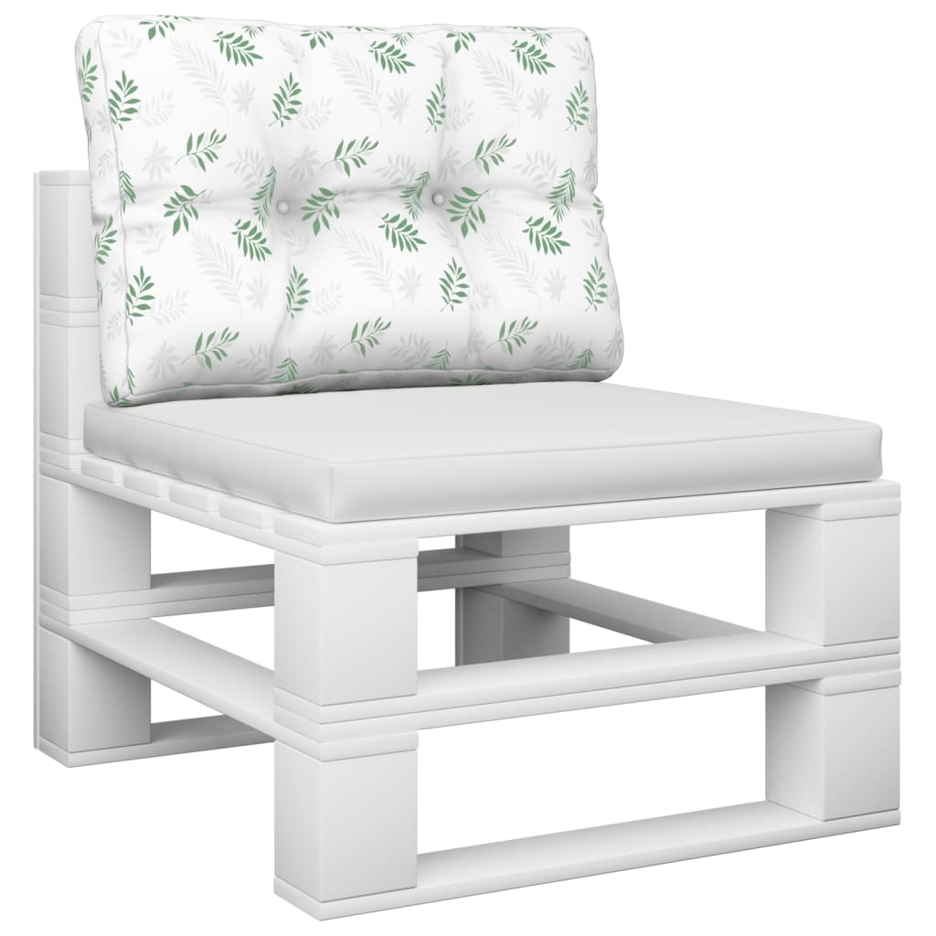 VidaXL Palettenkissen Blattmuster 50x40x12 cm Stoff