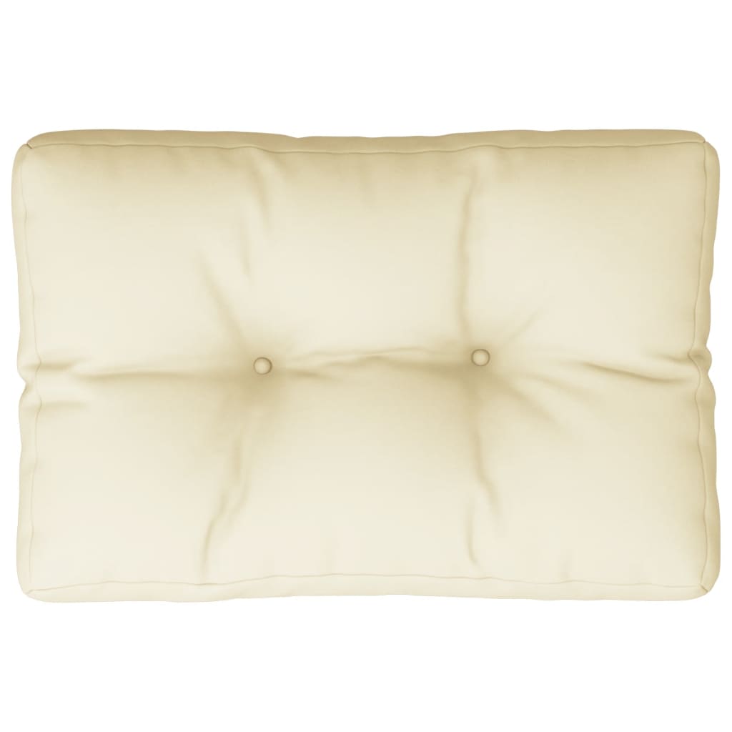 VIDAXL -Palettenkissen 60x40x12 cm Stoffcreme gefärbt