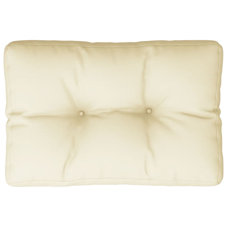 VIDAXL -Palettenkissen 60x40x12 cm Stoffcreme gefärbt