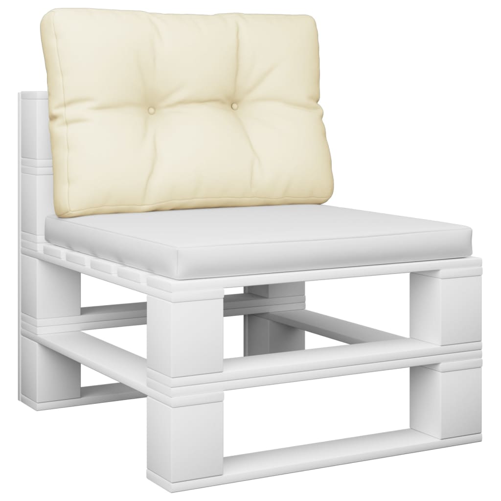 VIDAXL -Palettenkissen 60x40x12 cm Stoffcreme gefärbt