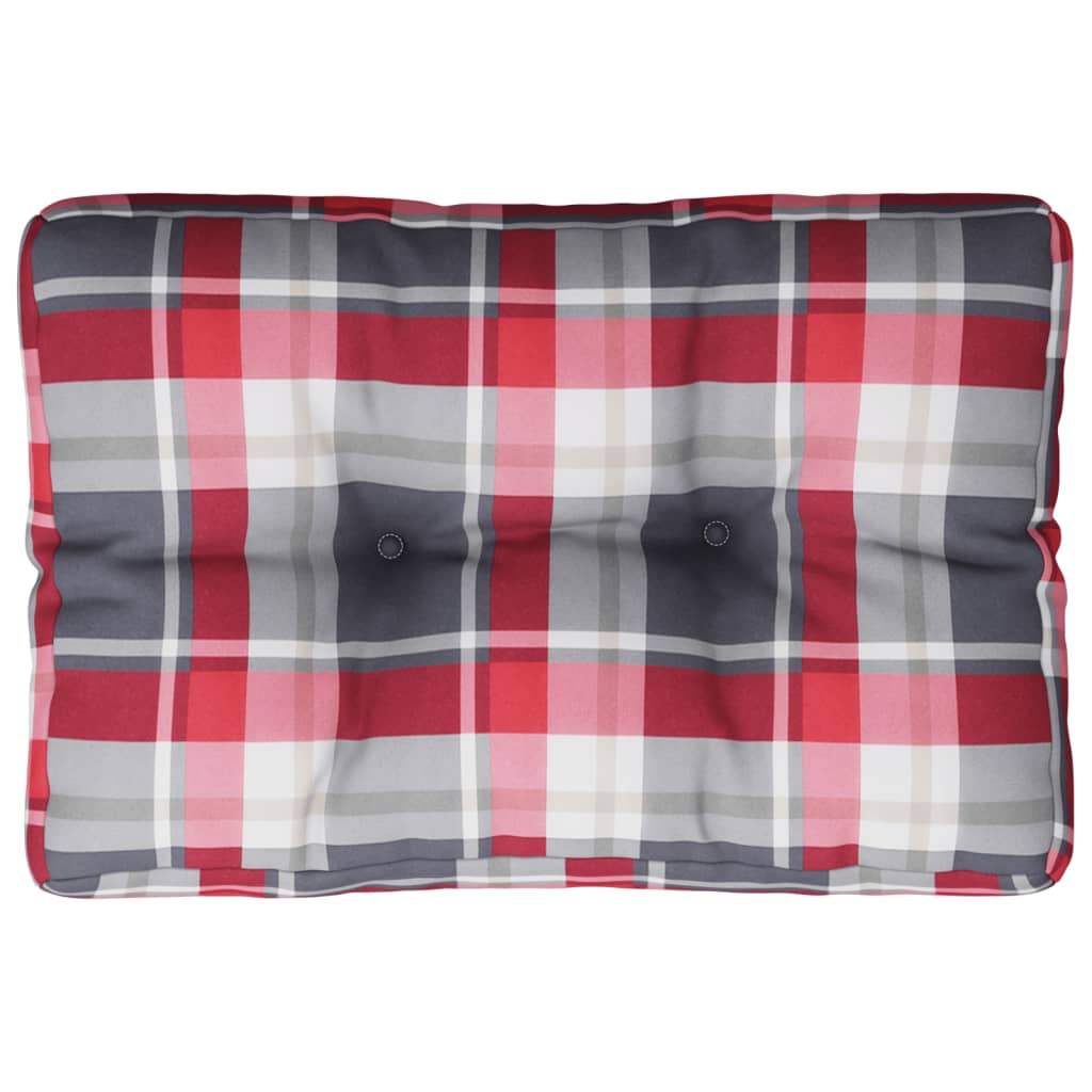 Vidaxl Palettenkissen 60x40x12 cm Fabric Diamond Muster rot