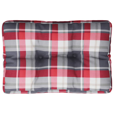 Vidaxl Palettenkissen 60x40x12 cm Fabric Diamond Muster rot