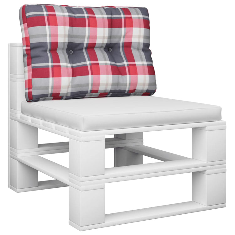 Vidaxl Palettenkissen 60x40x12 cm Fabric Diamond Muster rot
