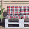 Vidaxl Palettenkissen 60x40x12 cm Fabric Diamond Muster rot