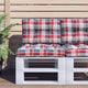 Vidaxl Palettenkissen 60x40x12 cm Fabric Diamond Muster rot