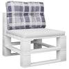 Vidaxl Palettenkissen 60x40x12 cm Fabric Diamond Muster grau