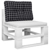 Vidaxl Palettenkissen Fenstermuster 60x40x12 cm Stoff schwarz