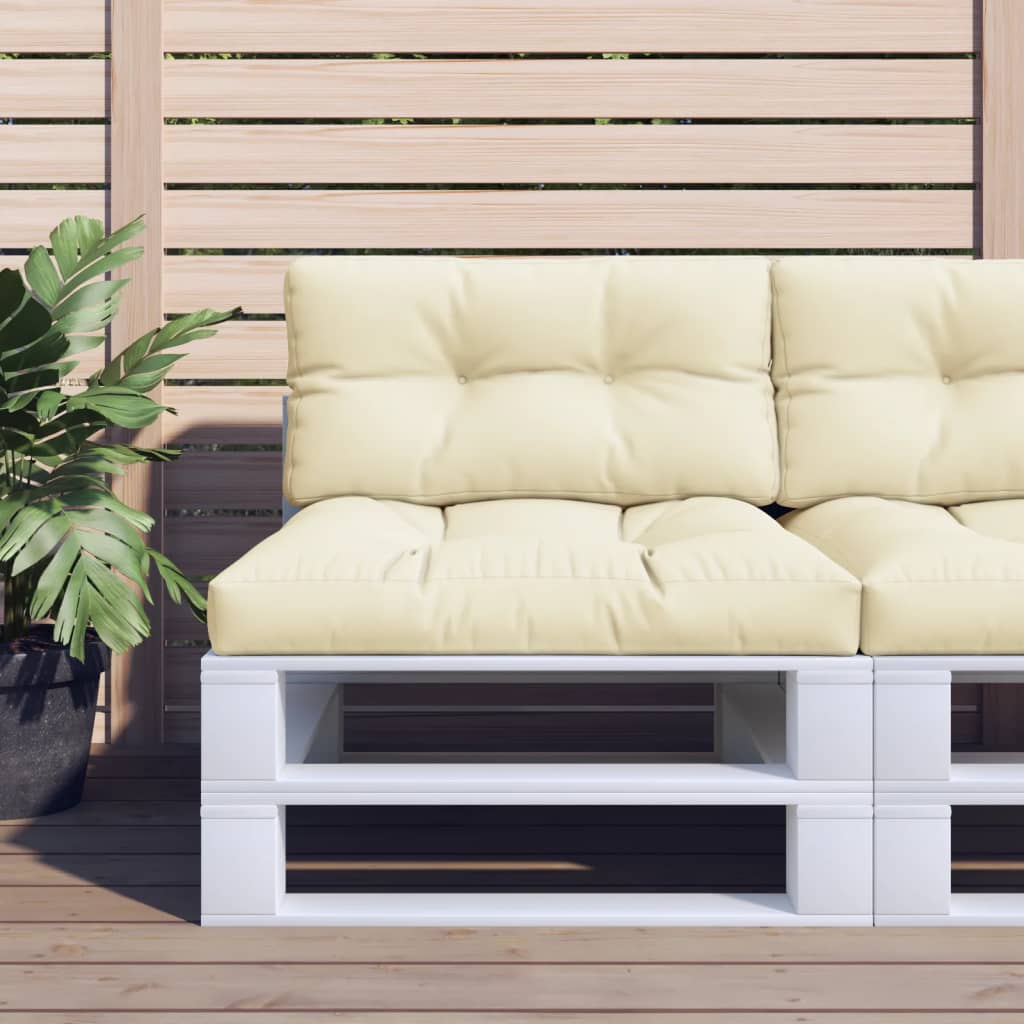 VIDAXL -Palettenkissen 70x40x12 cm Stoffcreme -Colored
