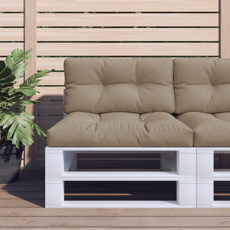VIDAXL -Palettenkissen 70x40x12 cm Stofftaupe